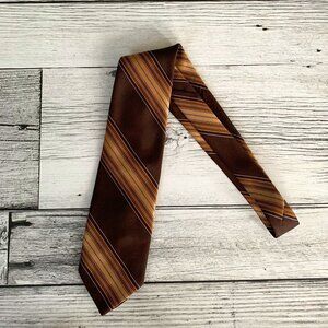 Vintage 60s 70s Cerruti Necktie Striped Polyester Wide Disco Retro Mod Tie